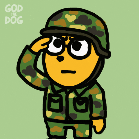 godthedog bye abstract god salute GIF
