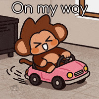Driving On My Way GIF by Chimpers
