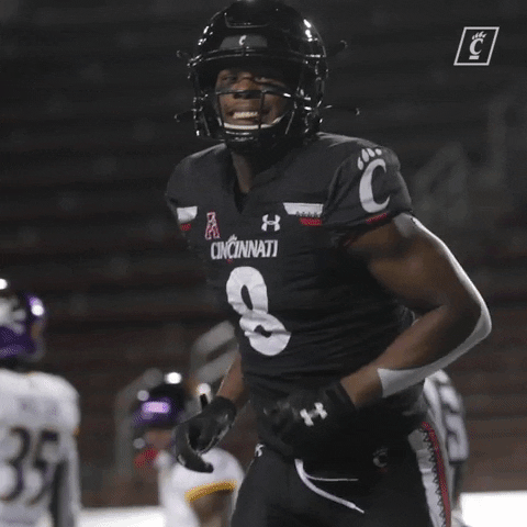 College Football Shrug GIF by Cincinnati Bearcats