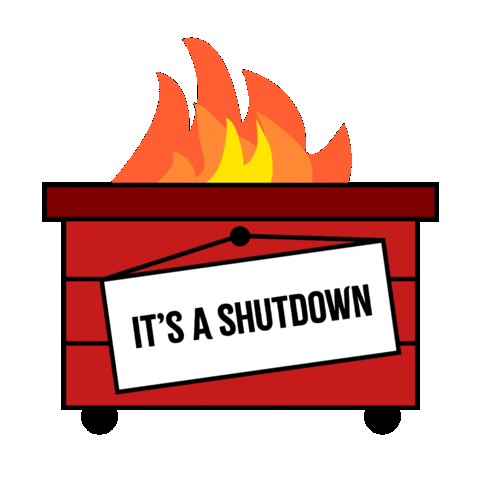 Log Off Government Shutdown Sticker by Jessica Lau