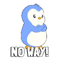 Shocked No Way Sticker by Pudgy Penguins