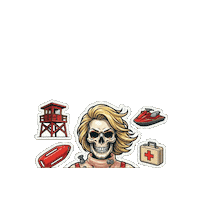 Skull Playa Sticker