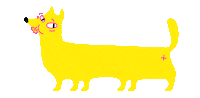 happy dog Sticker by lula dmitrieva