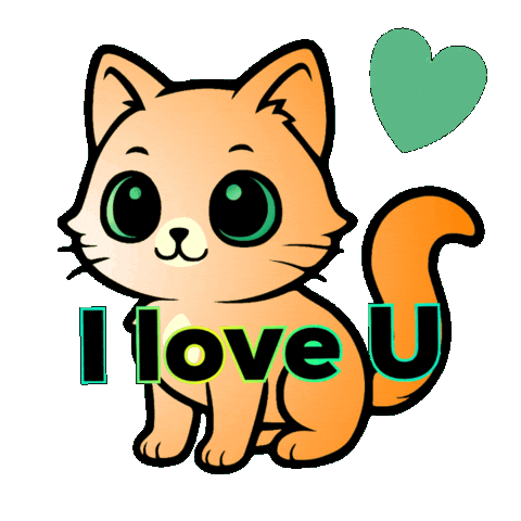 I Love U Heart Sticker