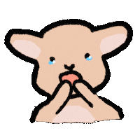 GreyRabbitu happy sad shocked cry Sticker