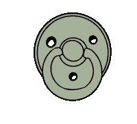 Baby Pacifier Sticker by Nadine Chaignat