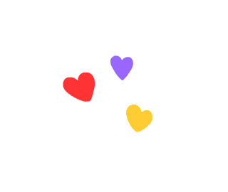 I Love You Hearts Sticker by Lu's