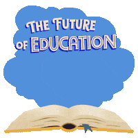 Digital art gif. Light blue cloud hovers over an open book against a transparent background. Text, “The future of education in Nevada is on the ballot.”