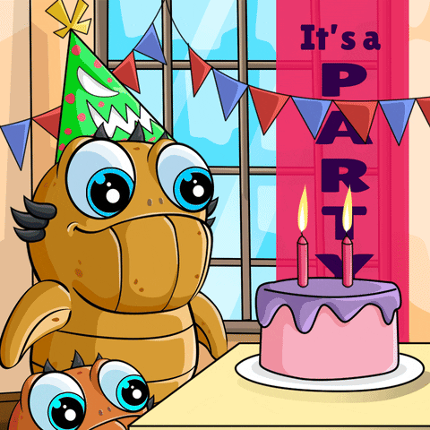PlayLoveMonster love happy party birthday GIF