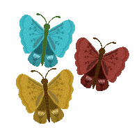 Makingart247 cartoon colorful butterfly makingart247 Sticker