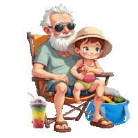 Sunny Day Grandfather Sticker