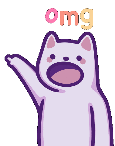 Cat Omg Sticker by mona mauve