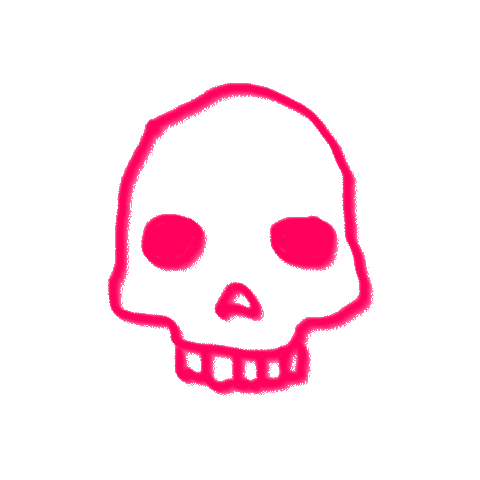 Death Skull Sticker by Jess Mac