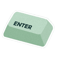 Keyboard Enter Sticker by HubSpot