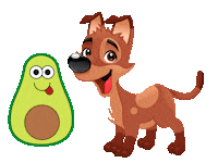 AvoDoggo dog puppy play avocado Sticker