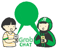 ride chat Sticker by Grab Indonesia