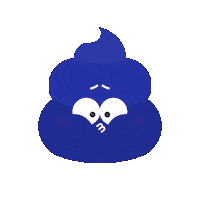Blue Poop Sticker by ZOE