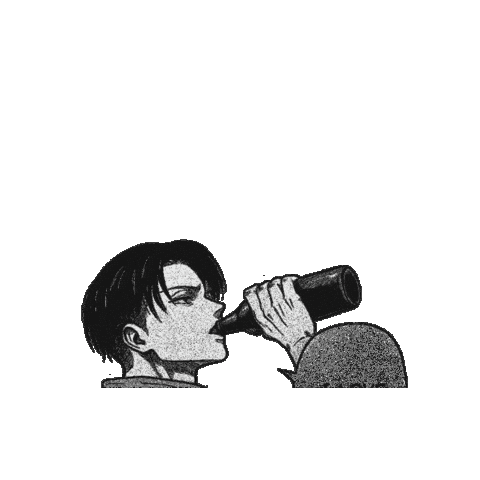 Black And White Drinking Sticker