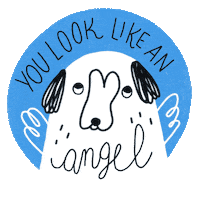 elisa_angelico funny fun cute dog Sticker