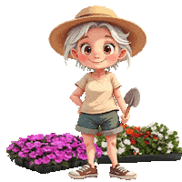 Spring Planting Flowers Sticker