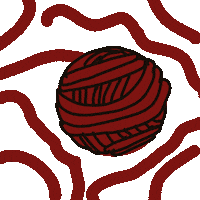 Yarn String Sticker