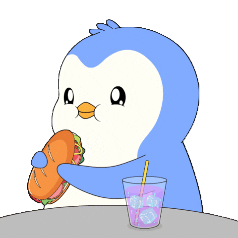 Hungry Penguin Sticker by Pudgy Penguins