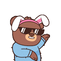 Happy Easter Bunny Sticker by BEARISH
