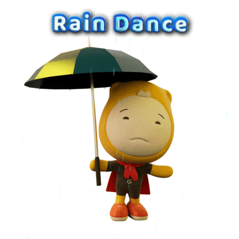 Happy Its Raining Sticker by Gumazing