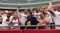Michigan Fan Endures Badgers' 'Jump Around' Ritual