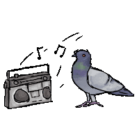 corvinanim dance music radio street Sticker