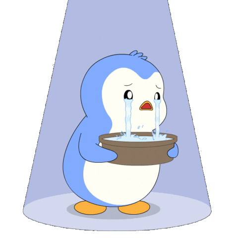 Sad Oh No Sticker by Pudgy Penguins