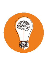 IMAGINE_SPOR brain imagine gut ibs Sticker