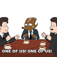 One Of Us Coffee Sticker by HegeCoin