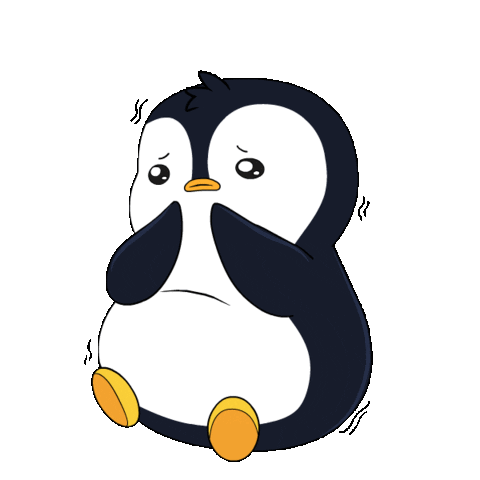 Scared Oh No Sticker by Pudgy Penguins