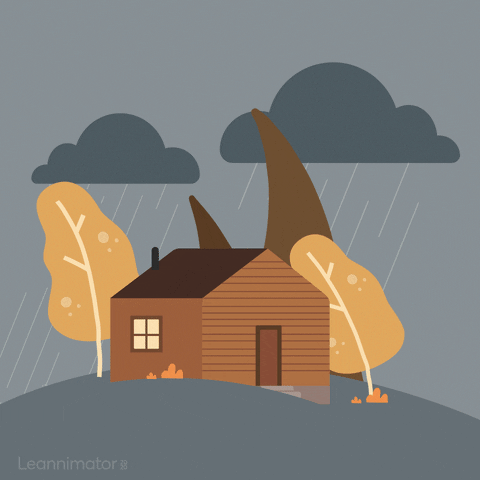 Fall Rain GIF by Leannimator