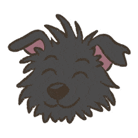 Cartoon Dog Sticker