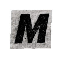 Typography M Sticker