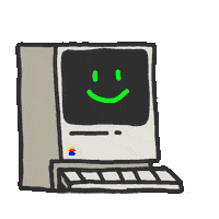 Click Apple Macintosh Sticker by Carly Berry