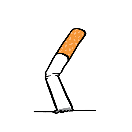 Cigarette Smoking Sticker by Bridget M