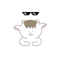 thedirectdonation sunglasses flex goat 캐릭터 Sticker