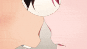 Shichimyashichimya67 blushing yuuta togashi shichimya satone nose touching GIF