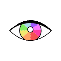 gobr art rainbow crazy mad Sticker