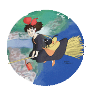 GgrownA kiki ghibli jiji kikis delivery service Sticker