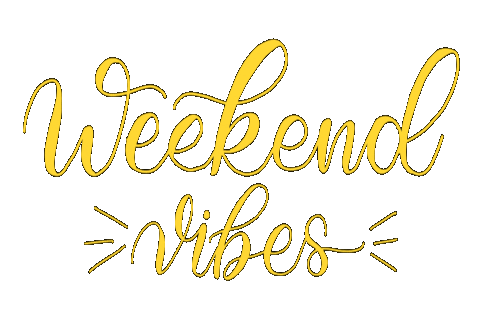 Weekend Lettering Sticker