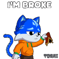 Saving No Money Sticker by Toshithecat
