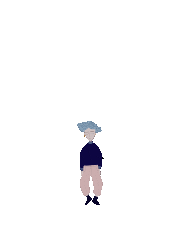 Kaya887 girl hair blue hair cheveux Sticker
