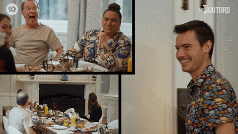 Breakfast Entry GIF by The Traitors Australia