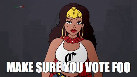 SuperChola giphygifmaker animation vote superhero GIF