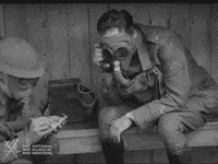 NationalWWIMuseum black and white military gas telephone GIF