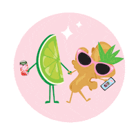 Happy Lime Ginger Sticker by Nixie Sparkling Water